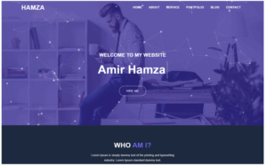 Hamza Personal Portfolio Landing Page Template