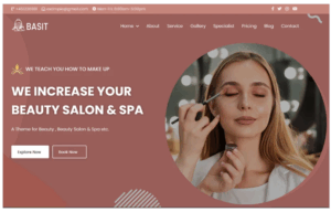 Basit - Beauty Salon & Spa Landing Page Template
