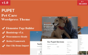 Pupet- Pet Care Wordpress Theme WordPress Theme