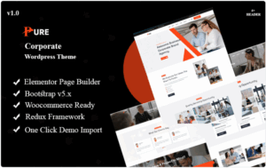 Pure - Corporate Wordpress Theme WordPress Theme