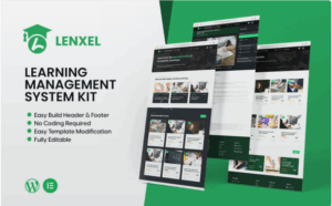 Lenxel - Learning Management System for Wordpress Theme WordPress Theme