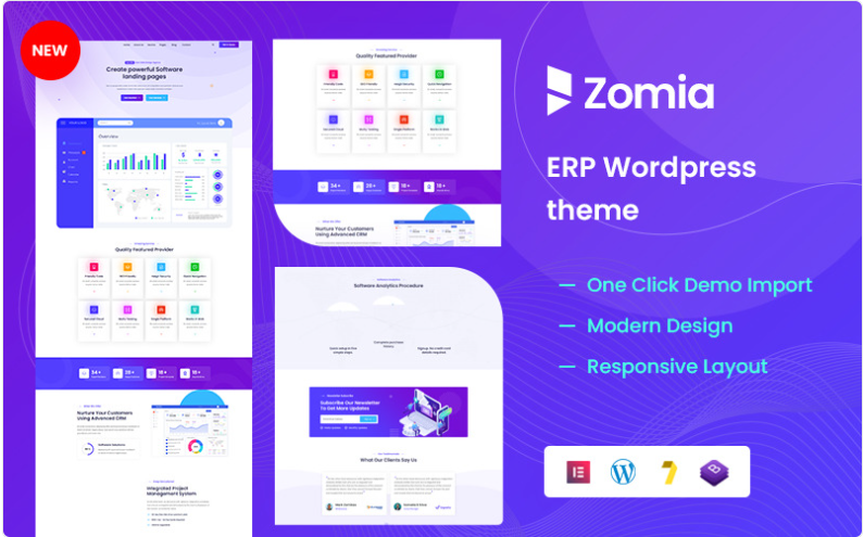 Zomia - ERP Software WordPress Theme