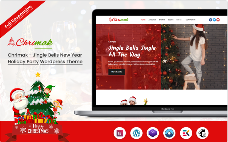 Chrimak - Jingle Bells New Year Holiday Party Wordpress Theme WordPress Theme