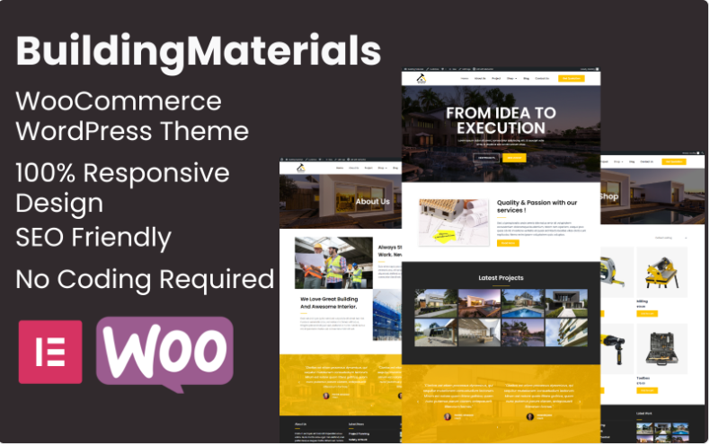Building Materials WooCommerce WordPress Theme WooCommerce Theme