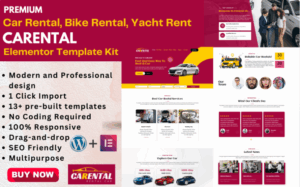 Carental - Car Rental, Bike Rental, or Yacht Rent business Elementor Kit