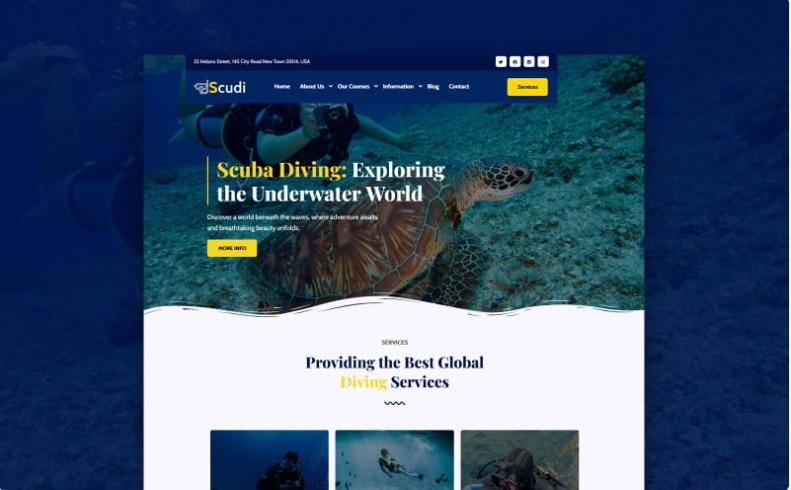 Scudi - Scuba Diving Center WordPress Theme