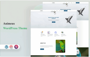 Animeus – Creative Animal Photography & Portfolio One Page WordPress Theme