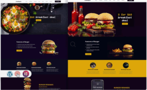 Foodbugers - Restaurants and Food One page WordPress Theme