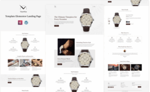TimeWise - Watch store & Repair Service Elementor Landing page Elementor Kit