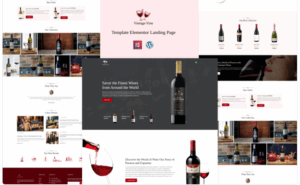 Vintage Vine - Wine shop and Vineyard Elementor Landing page Elementor Kit