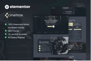 Cinemox - Video Production Company Elementor Pro Template Kit