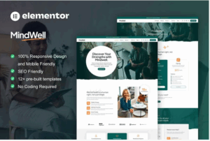 MindWell - Mental Health Care Elementor Pro Template Kit