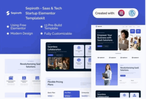 Sepiroth - Saas & Tech Startup Elementor Template Kit