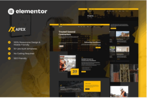 Apex - Construction Elementor Template Kit