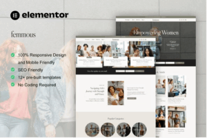 Femmous - Modern Feminine Blog Elementor Template Kit