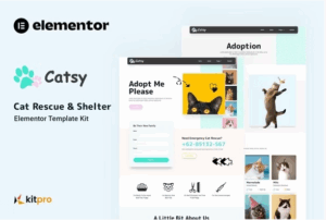 Catsy - Cat Rescue & Shelter Elementor Template Kit