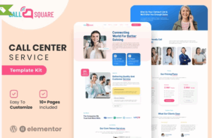 Call Square - Call Center & Support Company Elementor Template Kit