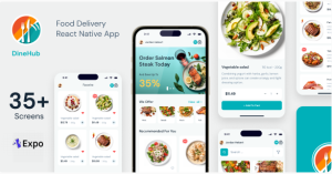 DineHub - Restaurant Food Delivery App | Expo SDK 49.0.13 | TypeScript | Redux Store