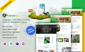 Creamon - Cow Dairy Farming WordPress Theme