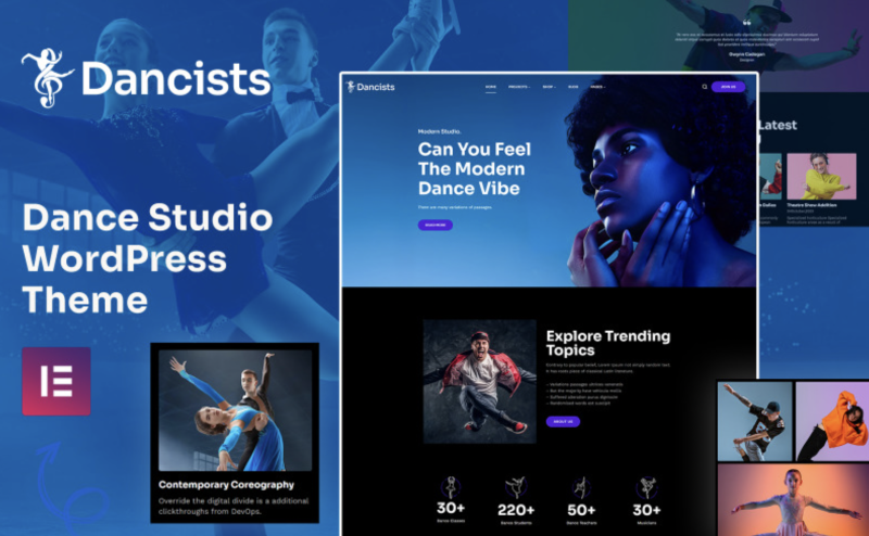 Dancists - Dancing Academy and Dancing Studio WordPress Theme