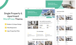 Apartments - WordPress theme for renting and selling real estate WordPress Theme
