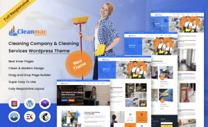Cleanmac - Cleaning Company and Cleaning Services Wordpress Theme WordPress Theme