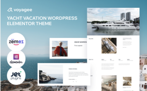 Voyagee - Yacht Vacation WordPress Elementor Theme WordPress Theme