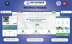 GetShiner - Limousine, Window Cleaners & Cleaning Service WordPress Elementor Template WordPress Theme