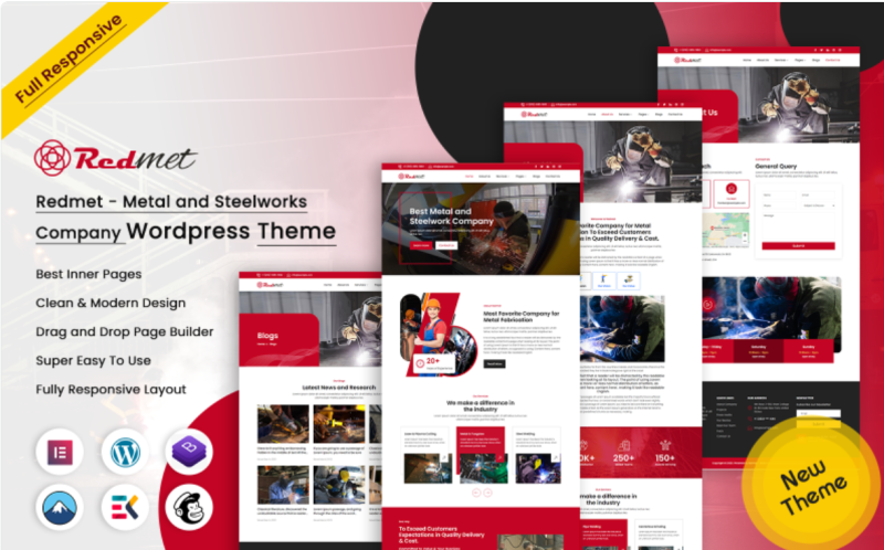 Redmet - Metal and Steelworks Company WordPress Theme