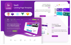 Luxas - HTML React Vue Sketch IT and SaaS Landing Page Template