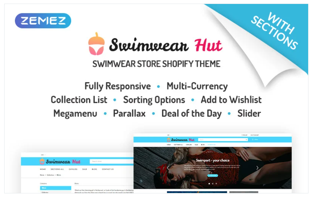 Swimwear Hut - Swimwear Store Shopify Theme 1 Swimwear Hut - Swimwear Store Shopify Theme
