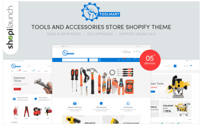 ToolMart - Tools & Accessories Store Responsive Shopify Theme