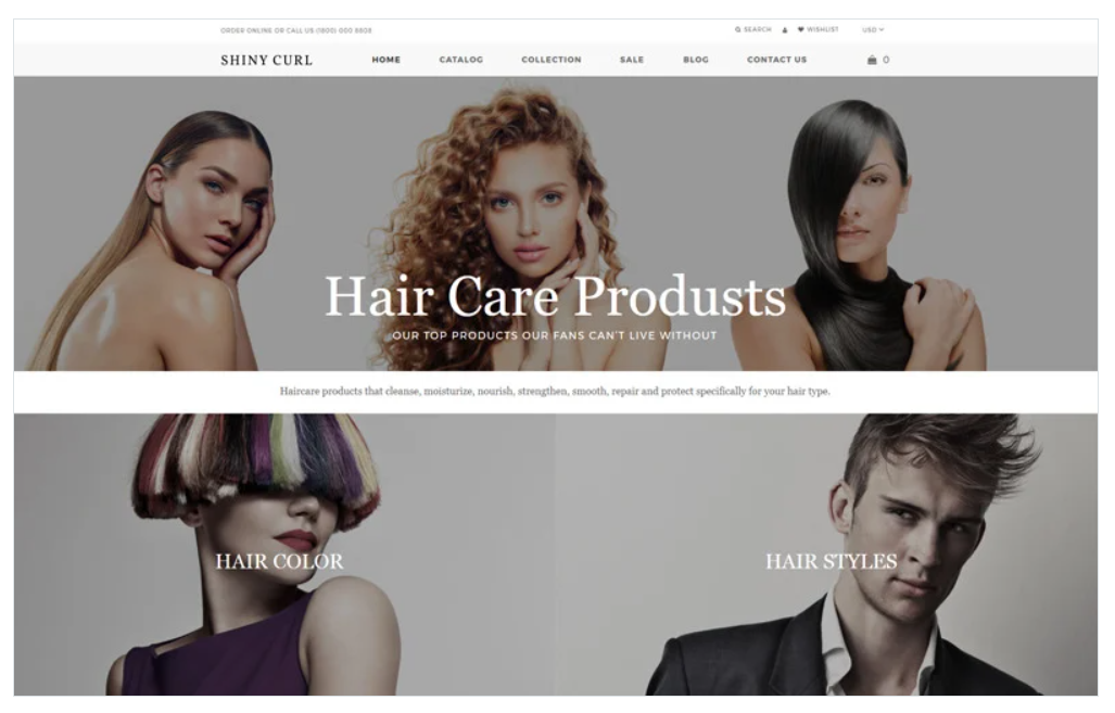 Shiny curl - Hair Care Store E-commerce Modern Shopify Theme 1 Shiny curl - Hair Care Store E-commerce Modern Shopify Theme