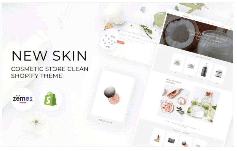 New Skin - Cosmetic Store eСommerce Clean Shopify Theme