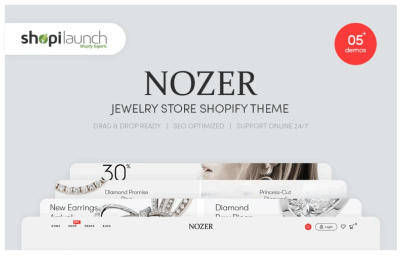 Nozer - Jewelry Store Shopify Theme