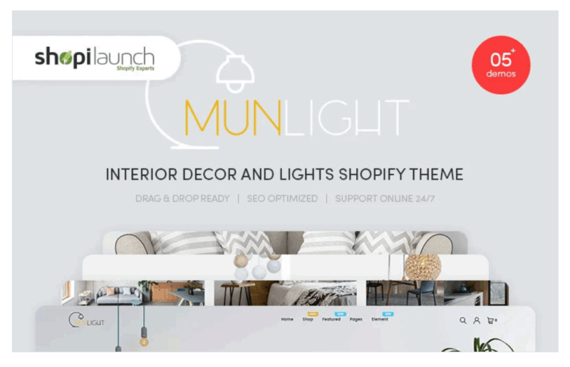 Munlight - Interior Decor and Lights Shopify Theme